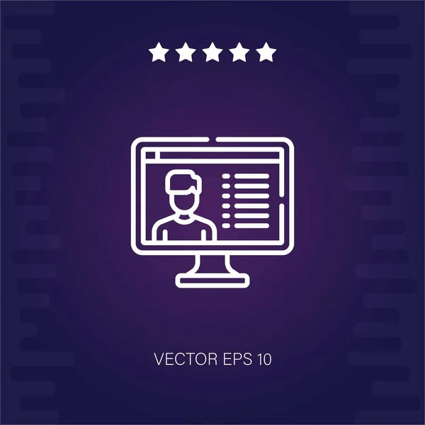 Webinar Vektorsymbol Moderne Illustration — Stockvektor