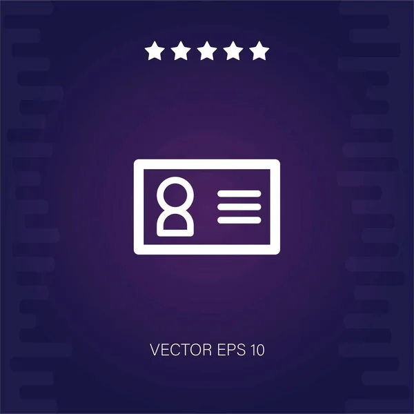 Businesscard Vektor Icon Vektor Illustration — Stockvektor