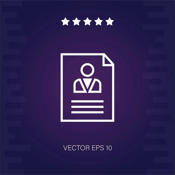 Curriculum Vecteur Icône Vectoriel Illustration Vectorielle — Image vectorielle