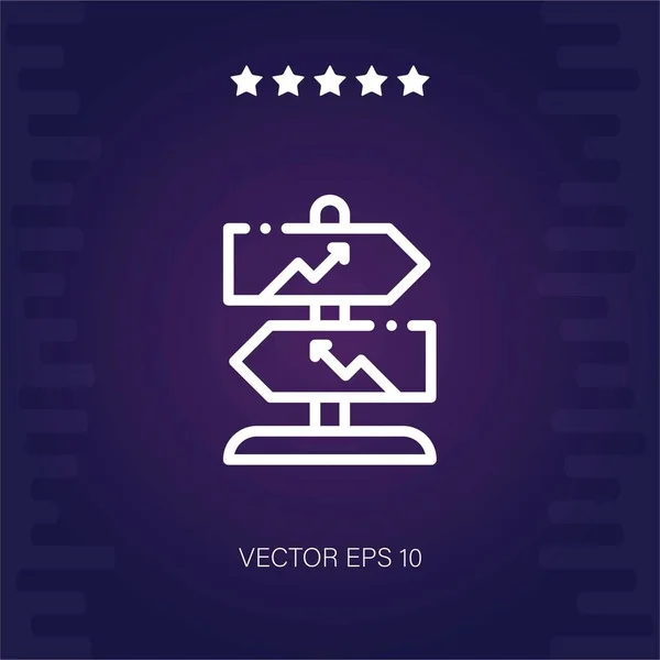 Richtung Vektor Symbol Vektor Illustration — Stockvektor