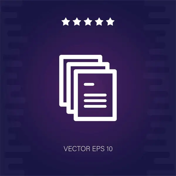Dokument Vektor Symbol Vektor Illustration — Stockvektor