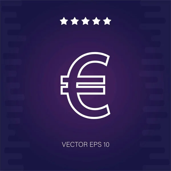 Euro Vektor Symbol Vektor Illustration — Stockvektor