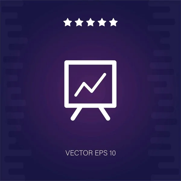 Graphen Vektor Symbol Vektor Illustration — Stockvektor
