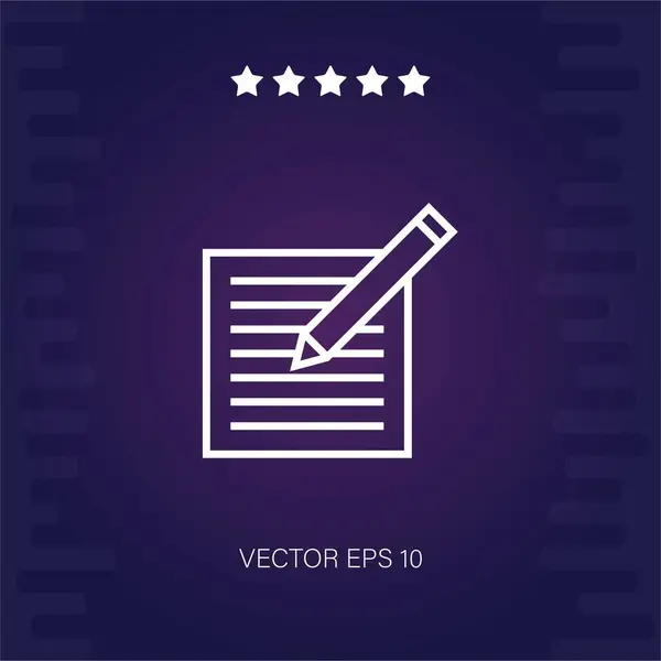 Hinweis Vektor Symbol Vektor Illustration — Stockvektor