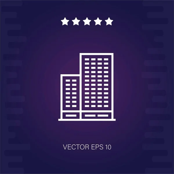 Officebuilding Vektor Icon Vektor Illustration — Stockvektor