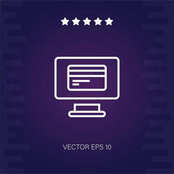 Ilustração Vetor Ícone Vetor Onlineshop — Vetor de Stock