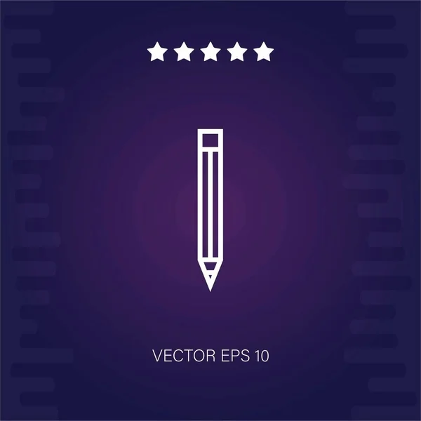 Lápiz Vector Icono Vector Ilustración — Archivo Imágenes Vectoriales