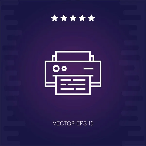 Drucker Vektor Symbol Vektor Illustration — Stockvektor