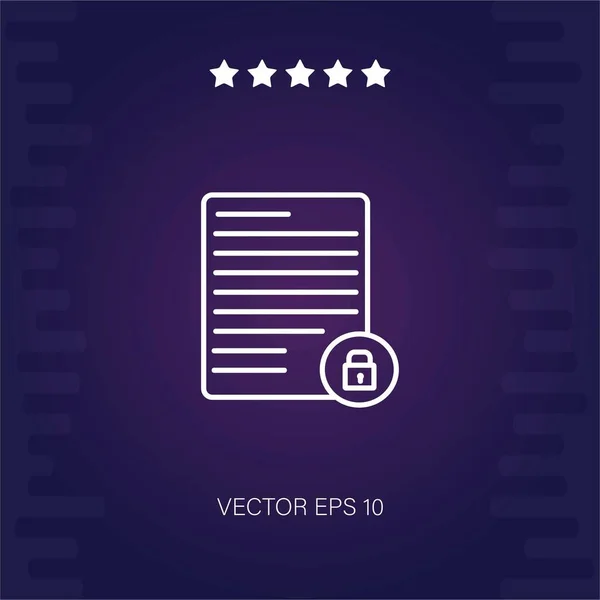 Datenschutzbestimmungen Vektor Symbol Vektor Illustration — Stockvektor