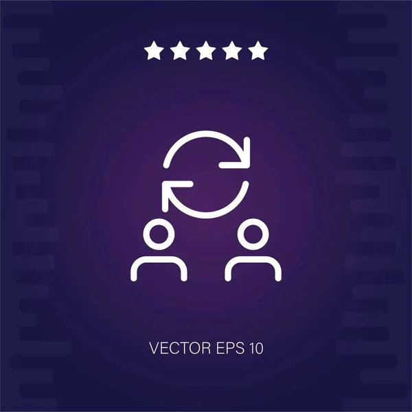 Restablecer Vector Icono Vector Ilustración — Vector de stock
