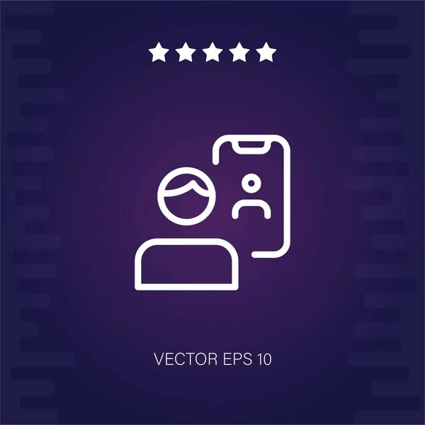 Video Llamada Vector Icono Vector Ilustración — Vector de stock