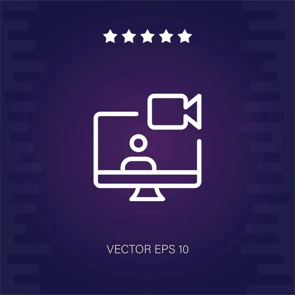 Videokamera Vektor Symbol Vektor Illustration — Stockvektor