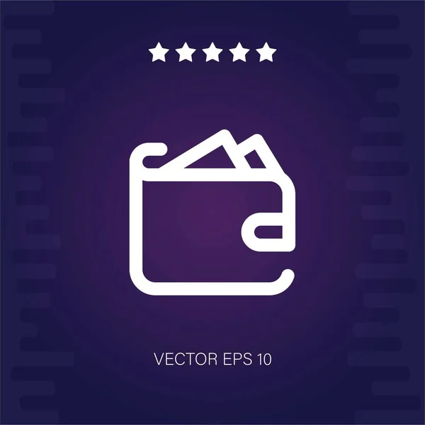 Portemonnaie Vektor Icon Vektor Illustration — Stockvektor