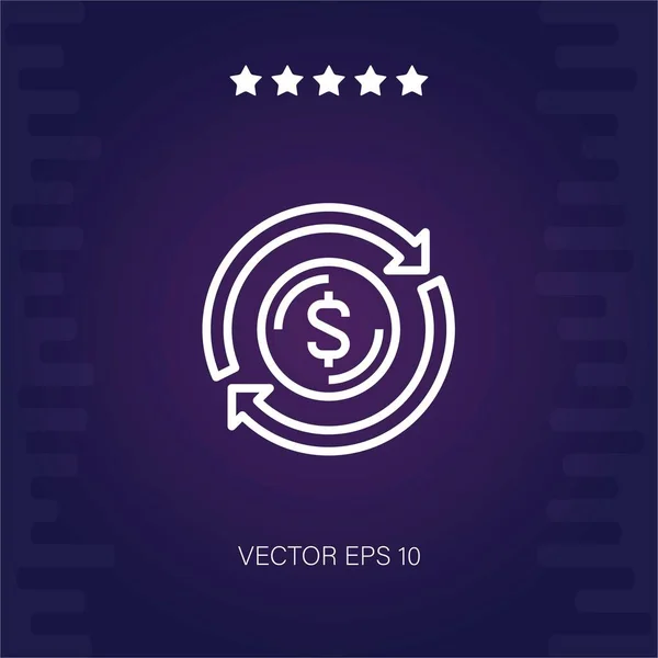 Dólar Icono Vector Ilustración Moderna — Vector de stock
