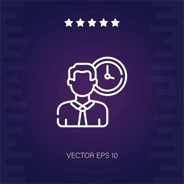 Arbetstid Vektor Ikon Modern Illustration — Stock vektor