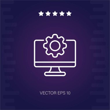 ayarlar vektör simgesi modern illüstrasyon