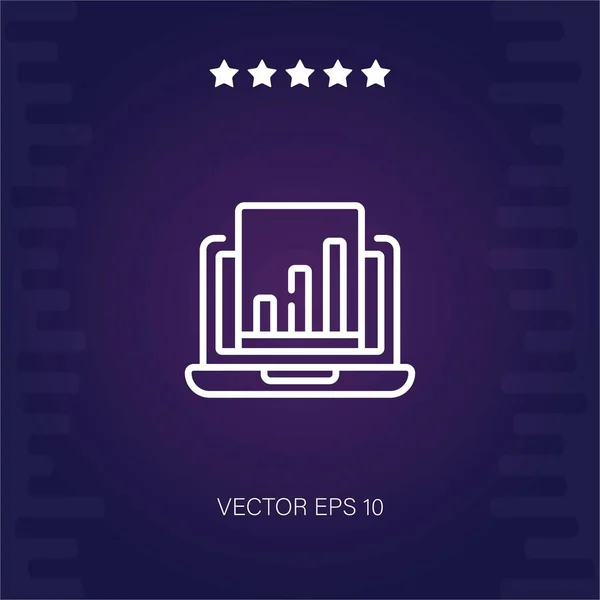 Chart Vektor Ikon Modern Illusztráció — Stock Vector