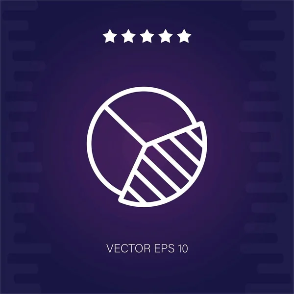 Pie Chart Vector Icon Modern Illustration — Stock Vector