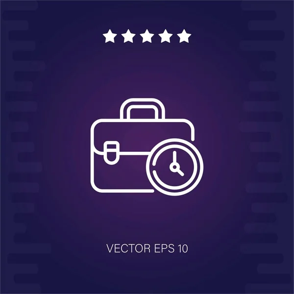 Horas Trabajo Icono Vectorial Ilustración Moderna — Vector de stock