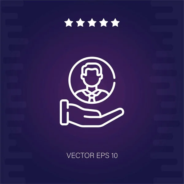 Mitarbeiter Vektor Symbol Moderne Illustration — Stockvektor