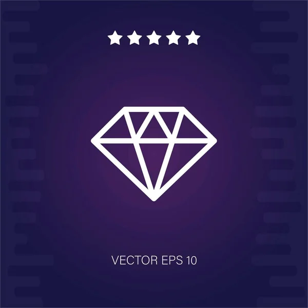 Diamant Vektorsymbol Moderne Illustration — Stockvektor