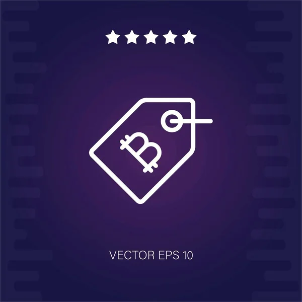 Bitcoin Vektor Symbol Moderne Illustration — Stockvektor