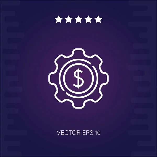 Vector Gestión Dinero Icono Ilustración Moderna — Vector de stock