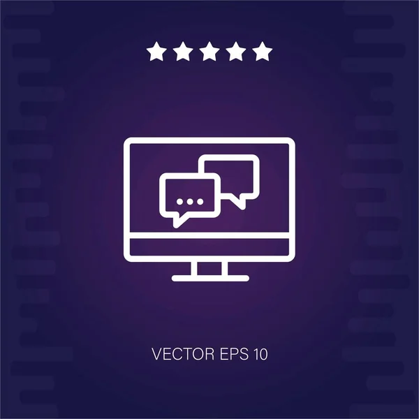 Icono Vector Chat Ilustración Moderna — Vector de stock