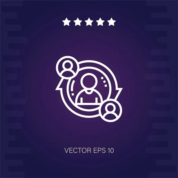 Mitarbeiter Vektor Symbol Moderne Illustration — Stockvektor