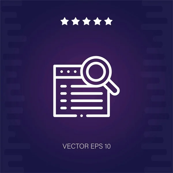 Recherche Icône Vectorielle Illustration Moderne — Image vectorielle
