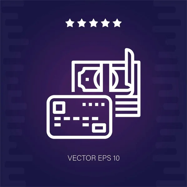 Geld Vektor Symbol Moderne Illustration — Stockvektor