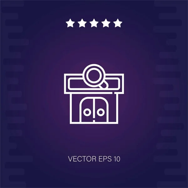 Shop Vektor Symbol Moderne Illustration — Stockvektor