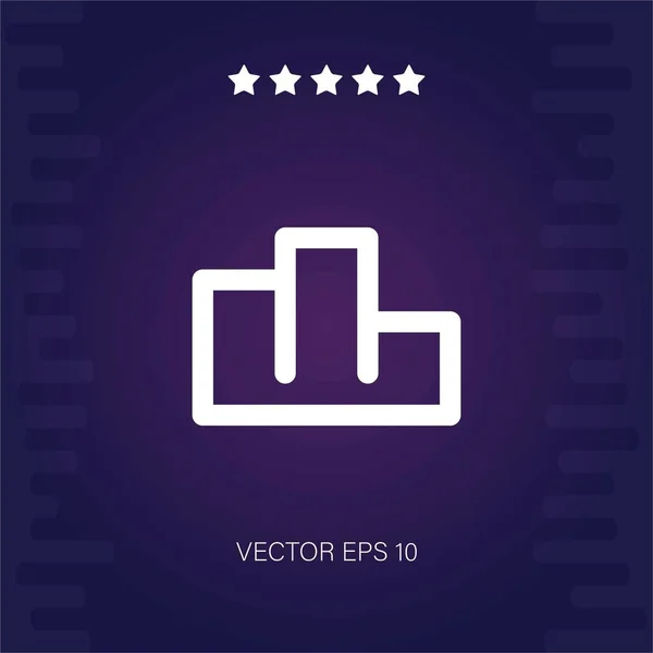 Icono Vector Pedestal Ilustración Moderna — Vector de stock