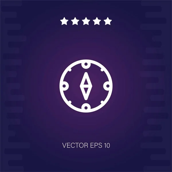 Brújula Vector Icono Ilustración Moderna — Vector de stock