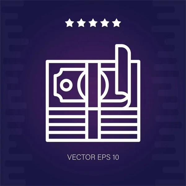 Icono Vector Dinero Ilustración Moderna — Vector de stock