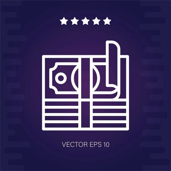 Geld Vektor Symbol Moderne Illustration — Stockvektor