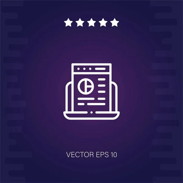 Analytics Vektor Symbol Moderne Illustration — Stockvektor