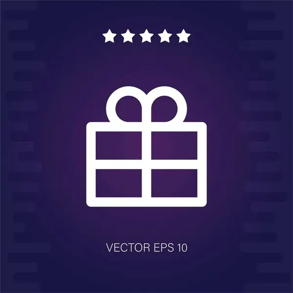 Geschenk Vektor Symbol Moderne Illustration — Stockvektor