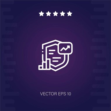 çubuk grafik vektör simgesi modern illüstrasyon