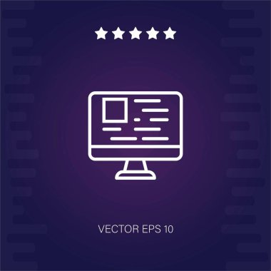 Kodlama vektör simgesi modern illüstrasyon