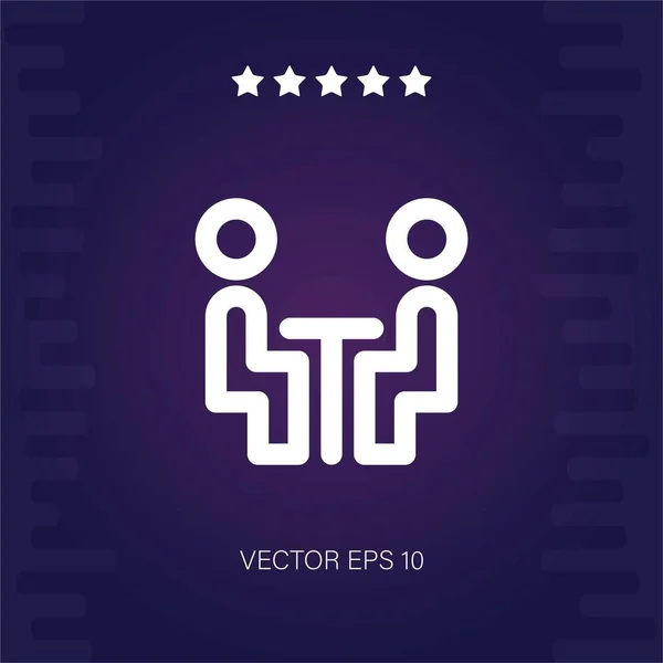 Meeting Vektor Symbol Moderne Illustration — Stockvektor