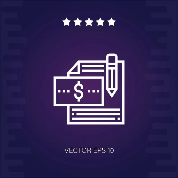 Icône Vectorielle Salariale Illustration Moderne — Image vectorielle