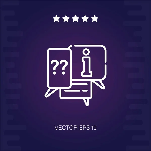 Icono Vector Información Ilustración Moderna — Vector de stock