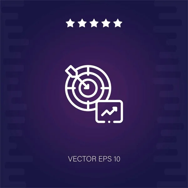 Objetivo Vector Icono Ilustración Moderna — Vector de stock