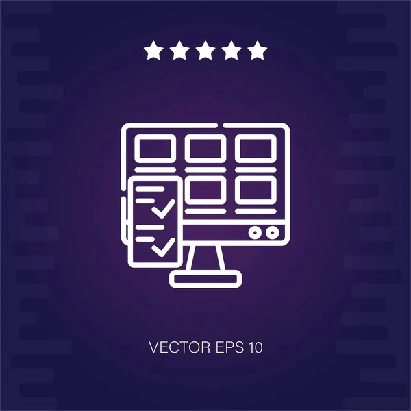 Reanudar Icono Vector Ilustración Moderna — Vector de stock