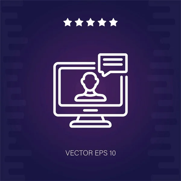 Chat Vektor Symbol Moderne Illustration — Stockvektor