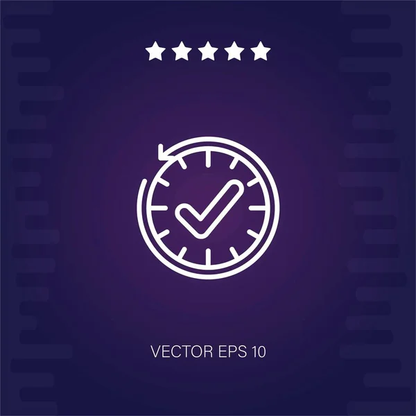 Fecha Límite Vector Icono Ilustración Moderna — Vector de stock