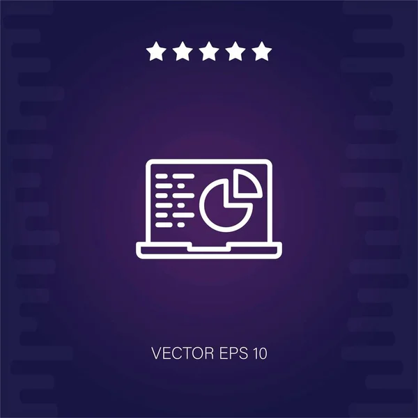 Analytique Vectoriel Icône Illustration Moderne — Image vectorielle