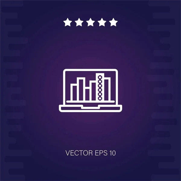 Ícone Vetorial Analytics Ilustração Moderna —  Vetores de Stock