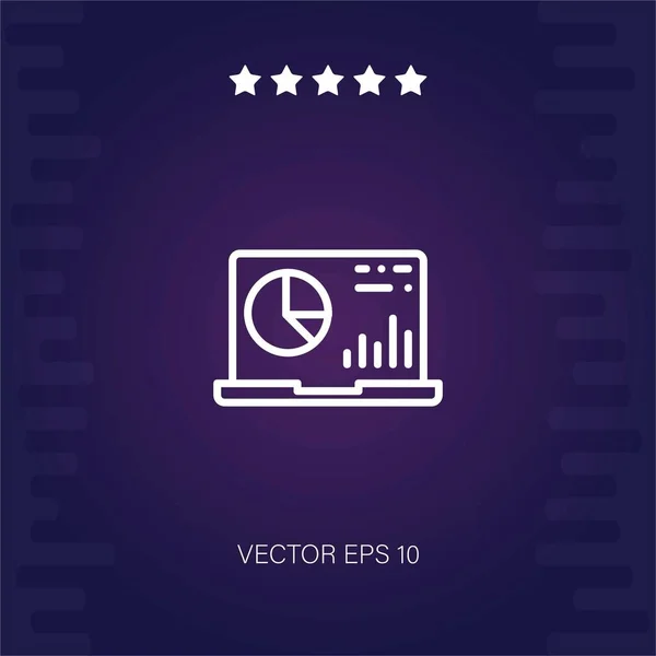 Analytics Vektor Symbol Moderne Illustration — Stockvektor